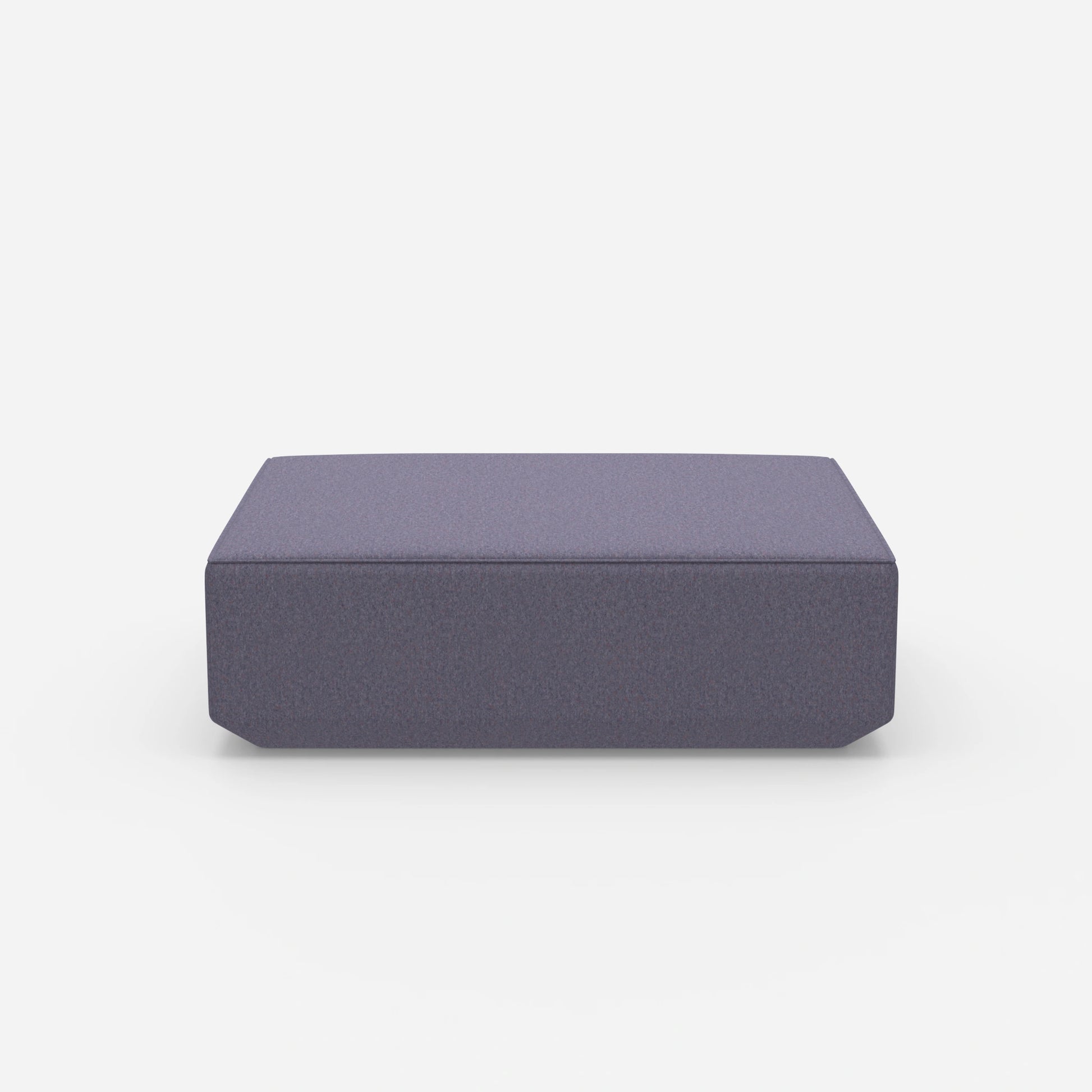 Pouf in purple from the front