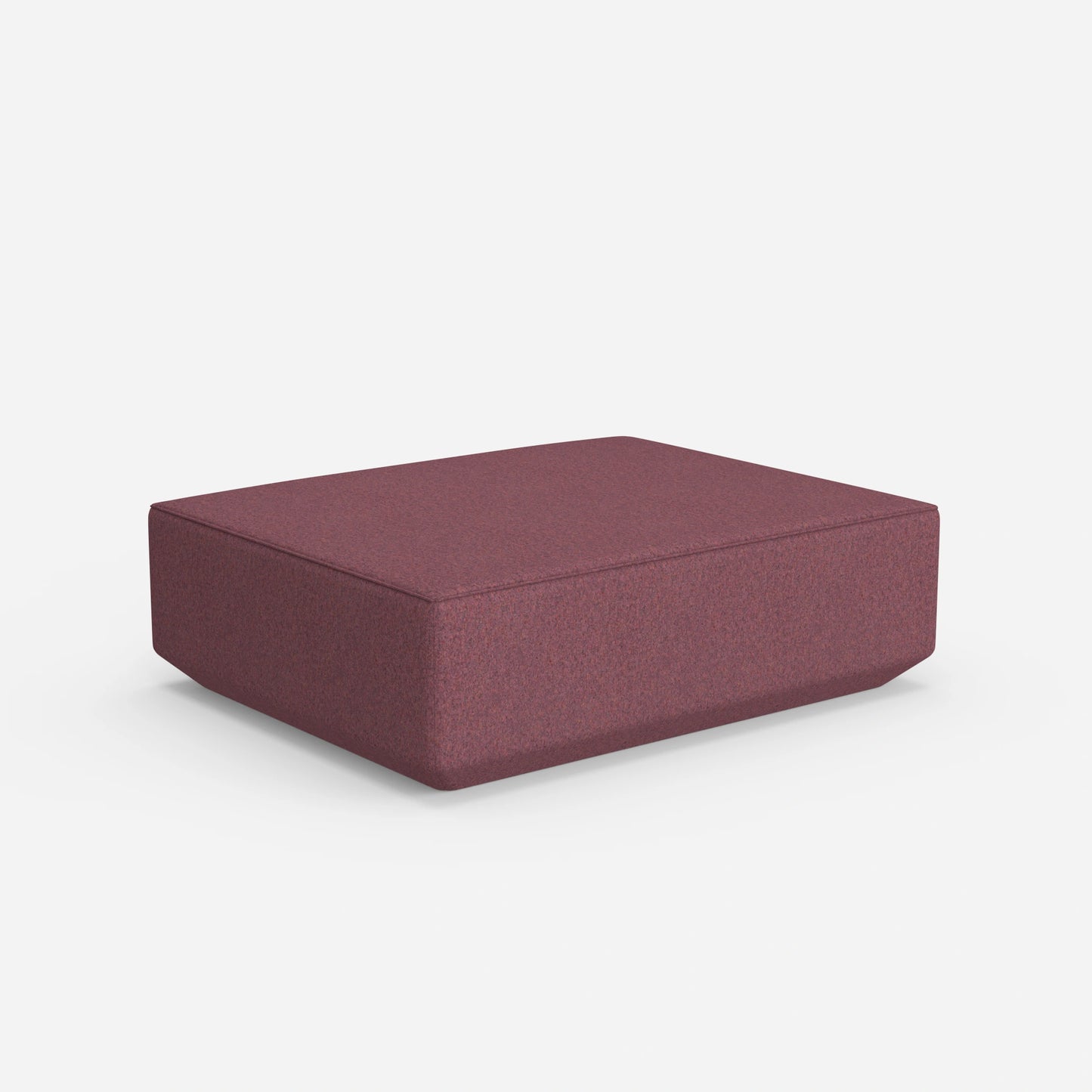 Pouf in purple from behind