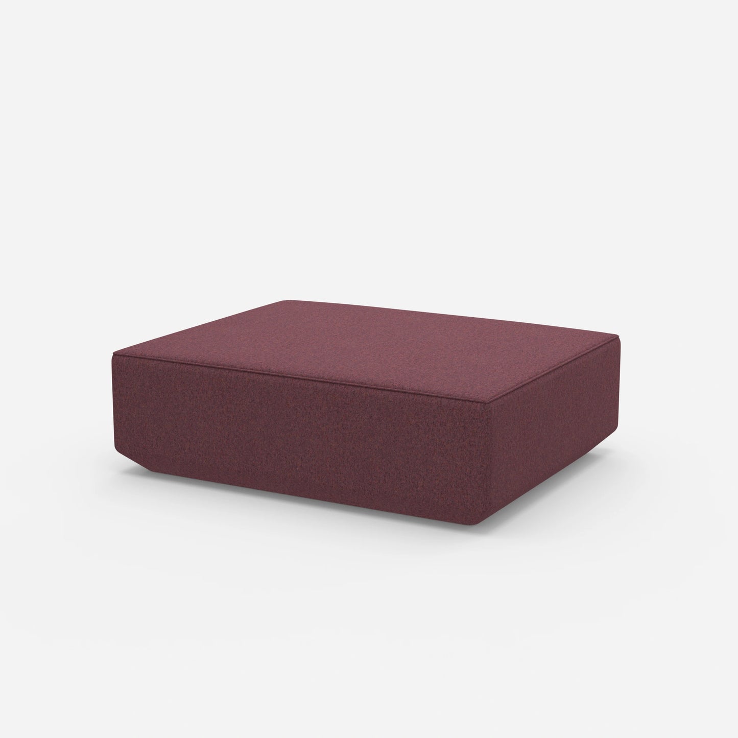 Pouf in purple from the side
