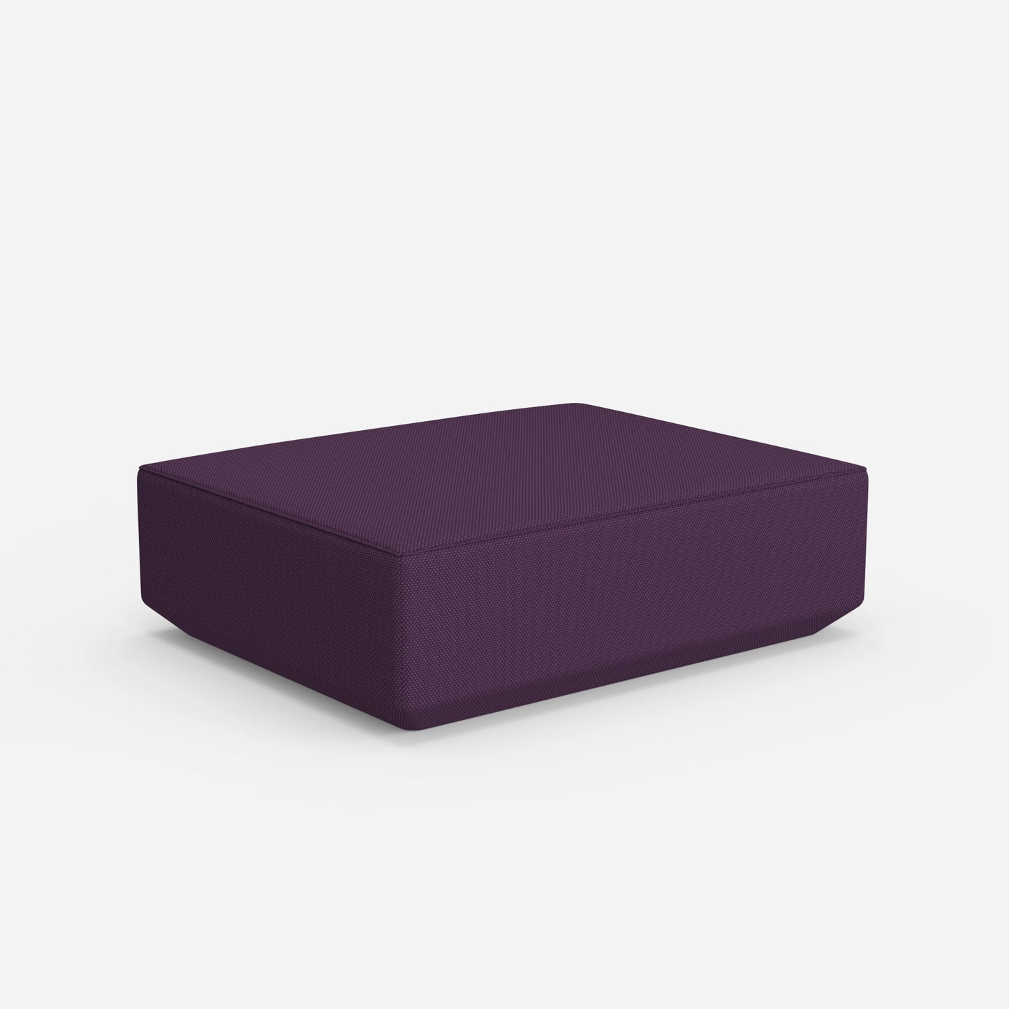 Pouf in purple from behind