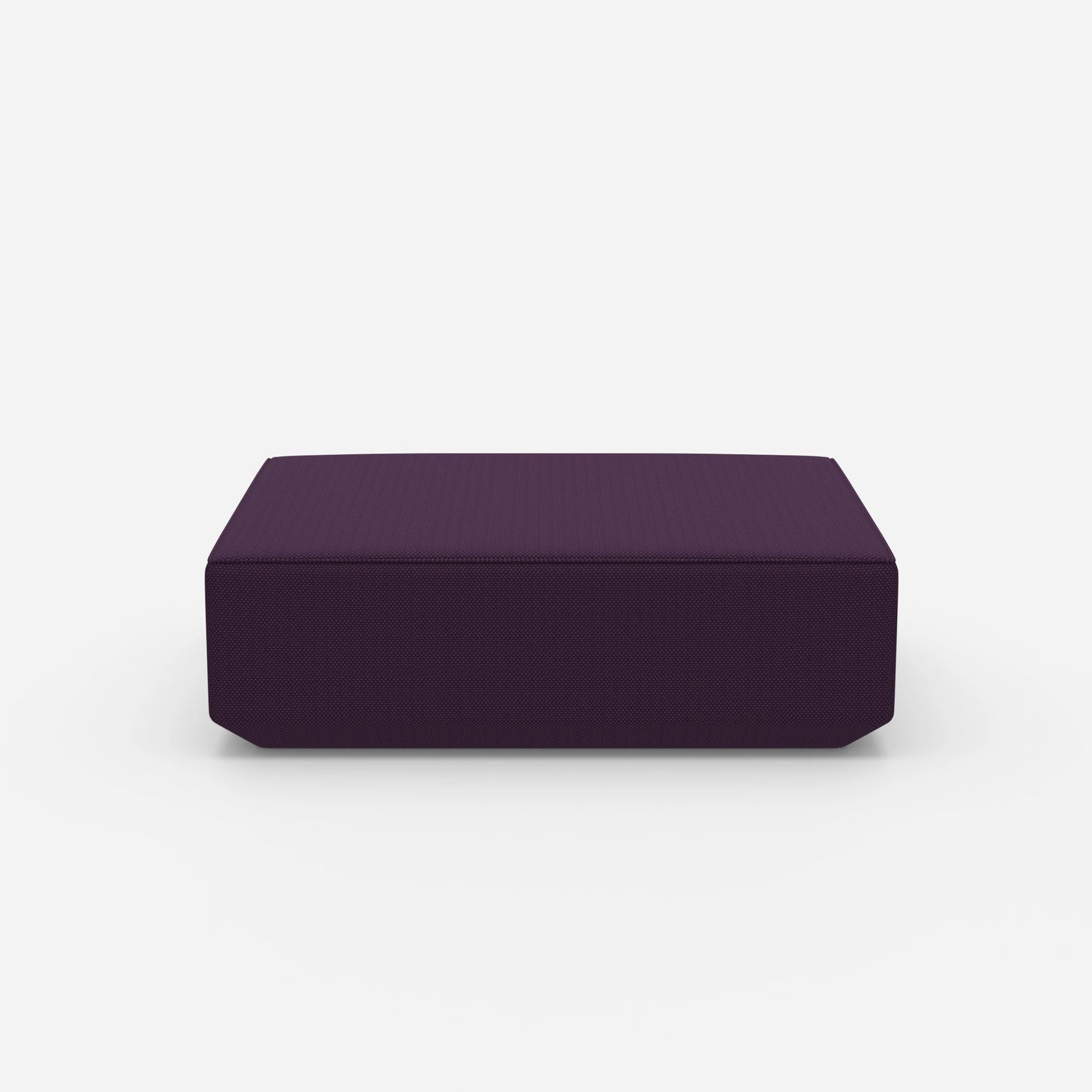 Pouf in purple from the front