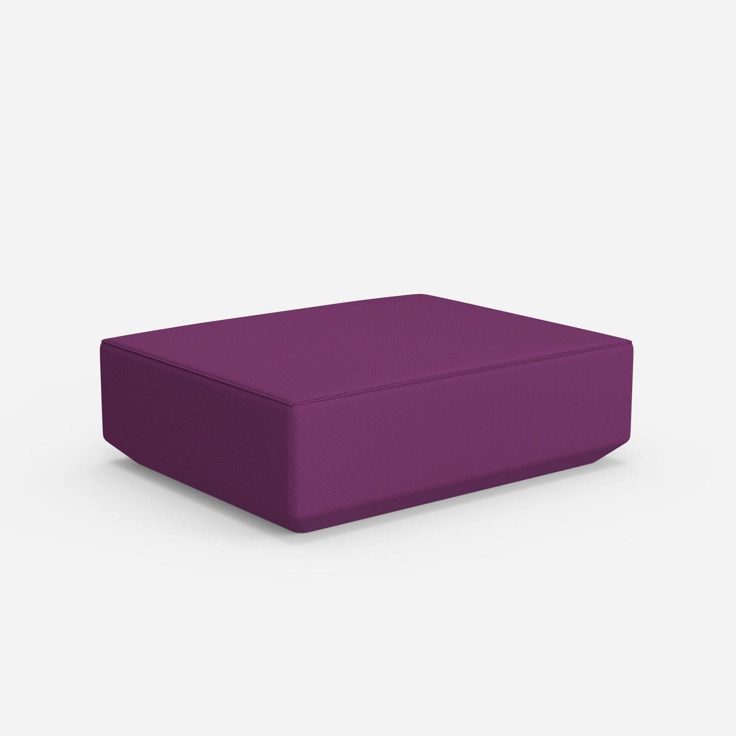 Pouf in purple from behind