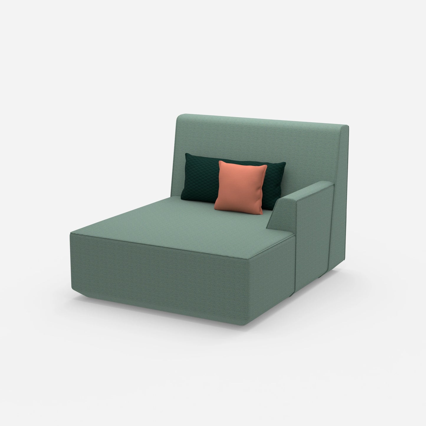 Recamiere for two people from the side