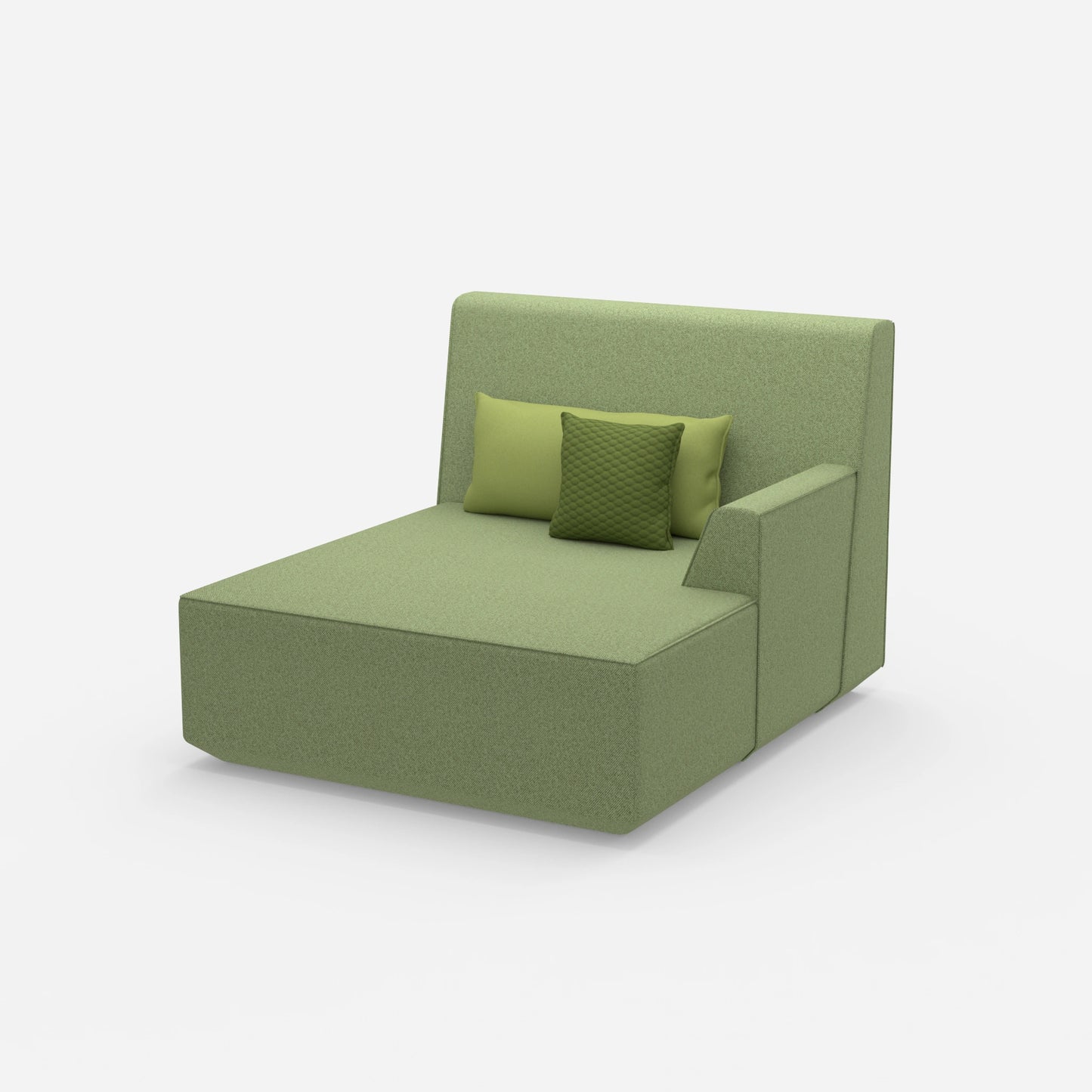 Recamiere for two people from the side