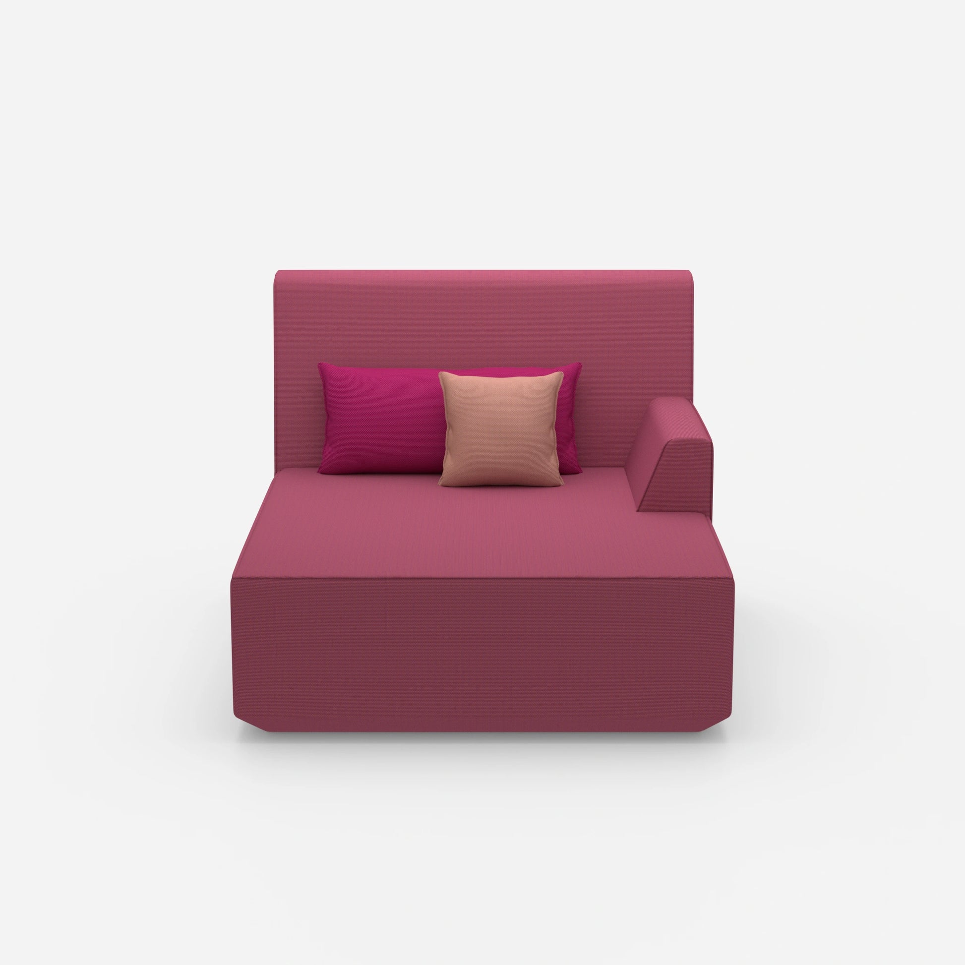 Recamiere for two people from the front