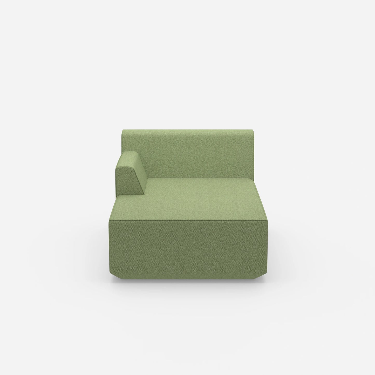 Recamiere in green modern from the front
