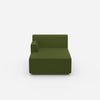 Recamiere in green modern from the front