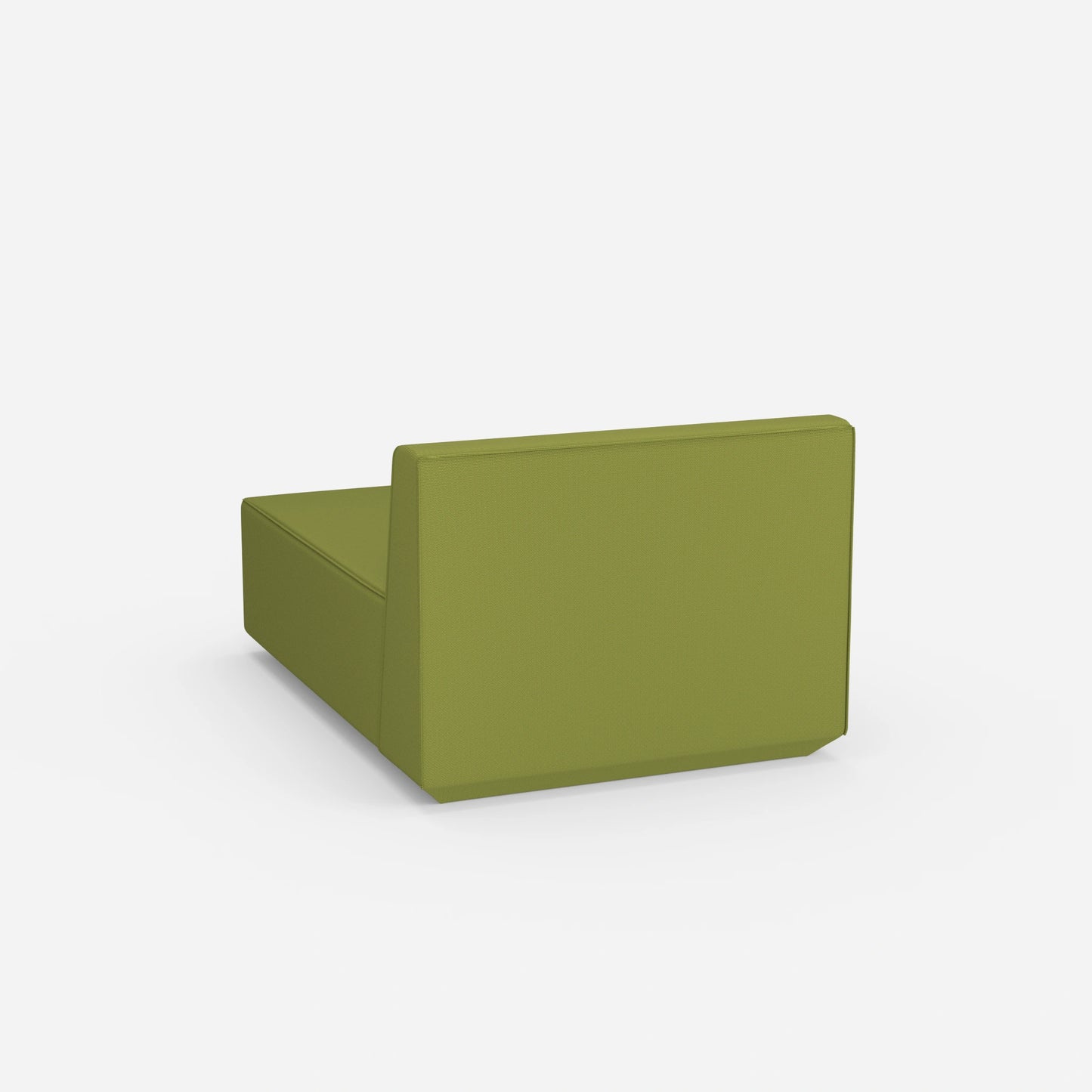 Recamiere in green modern from behind