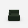 Recamiere in green modern from the front