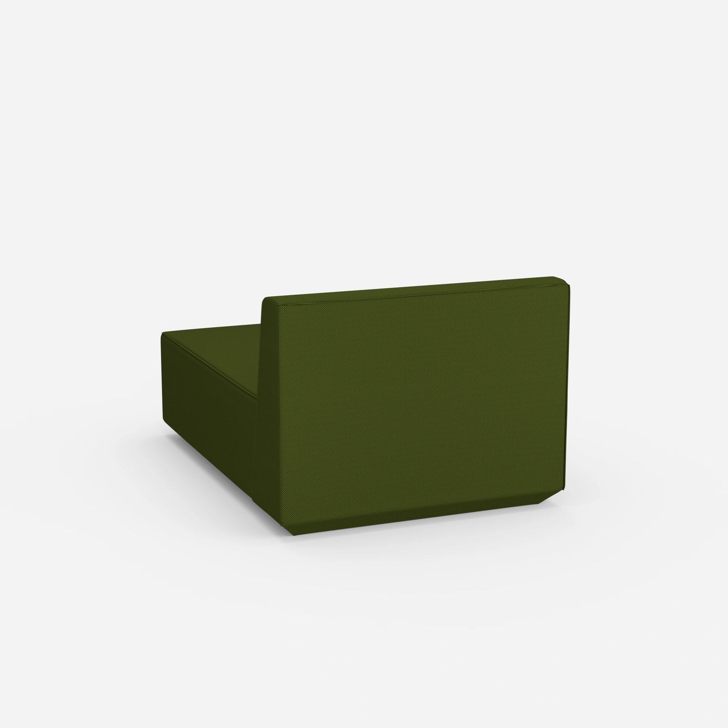 Recamiere in green modern from behind