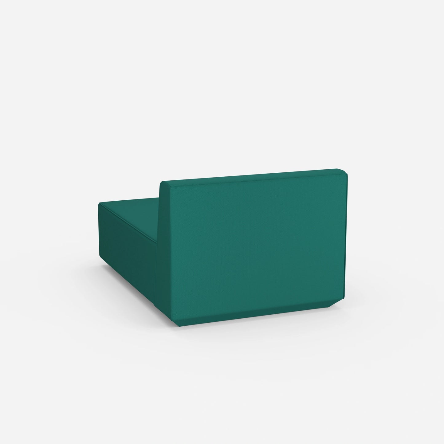 Recamiere in green modern from behind