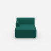 Recamiere in green modern from the front
