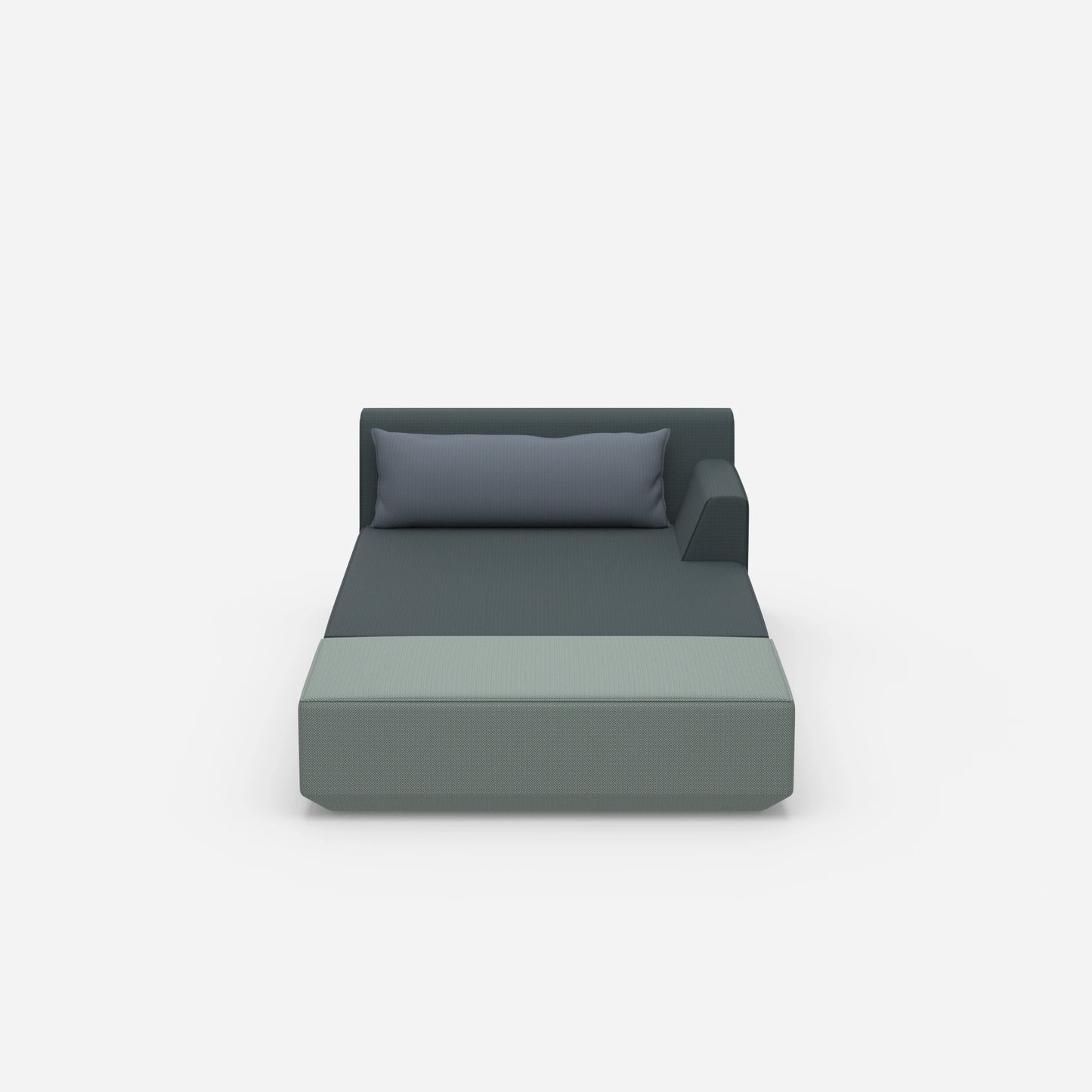 Recamiere for sleeping from the front