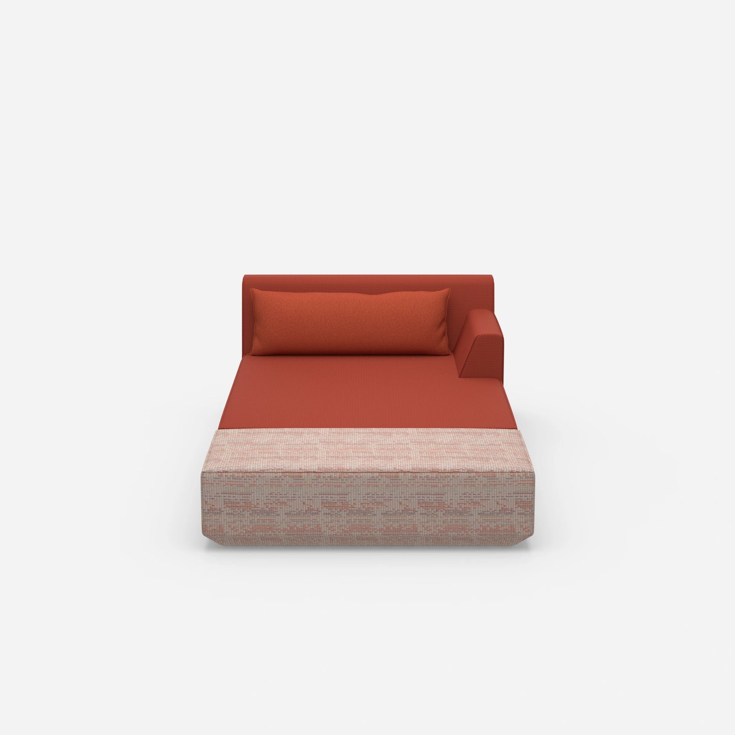 Recamiere for sleeping from the front