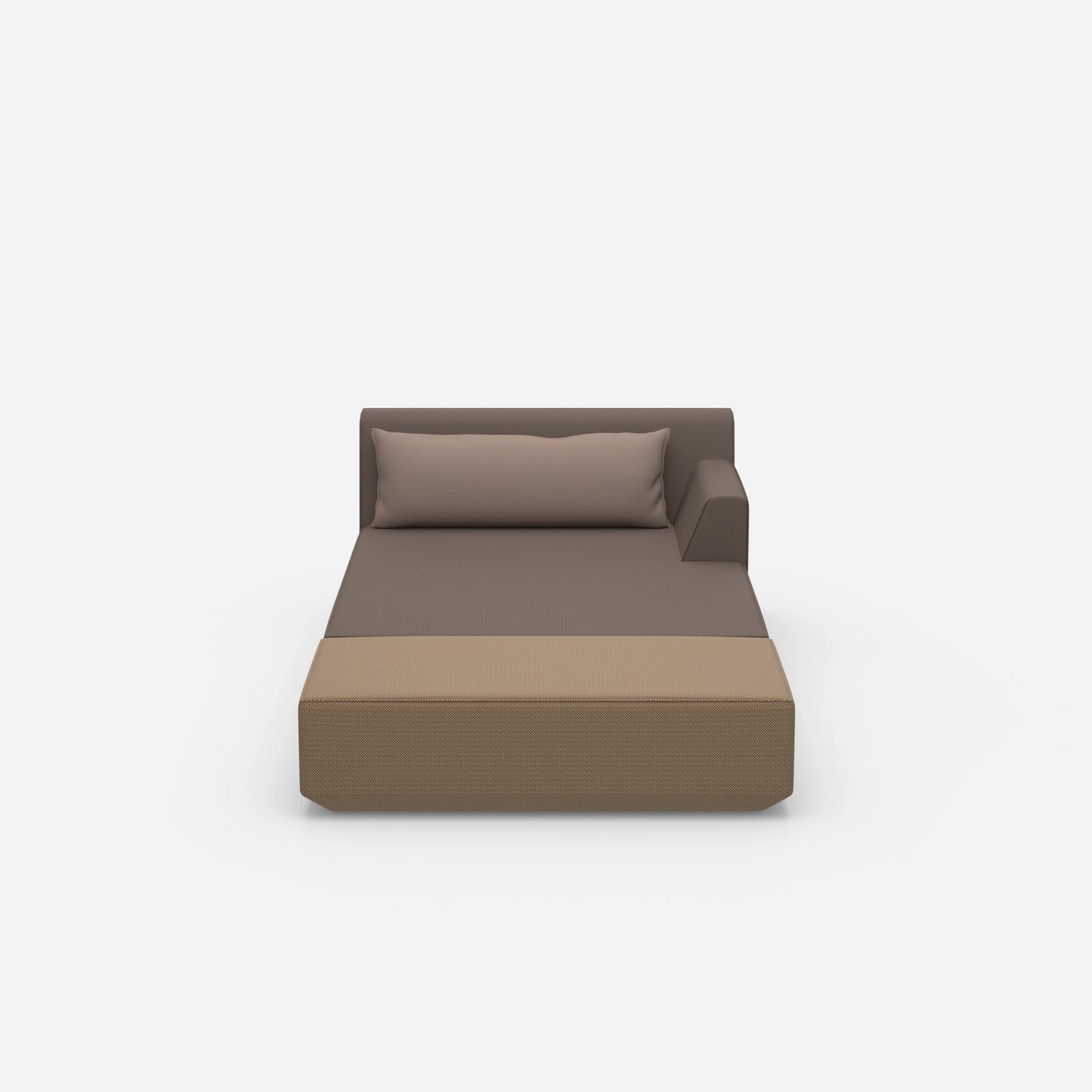 Recamiere for sleeping from the front
