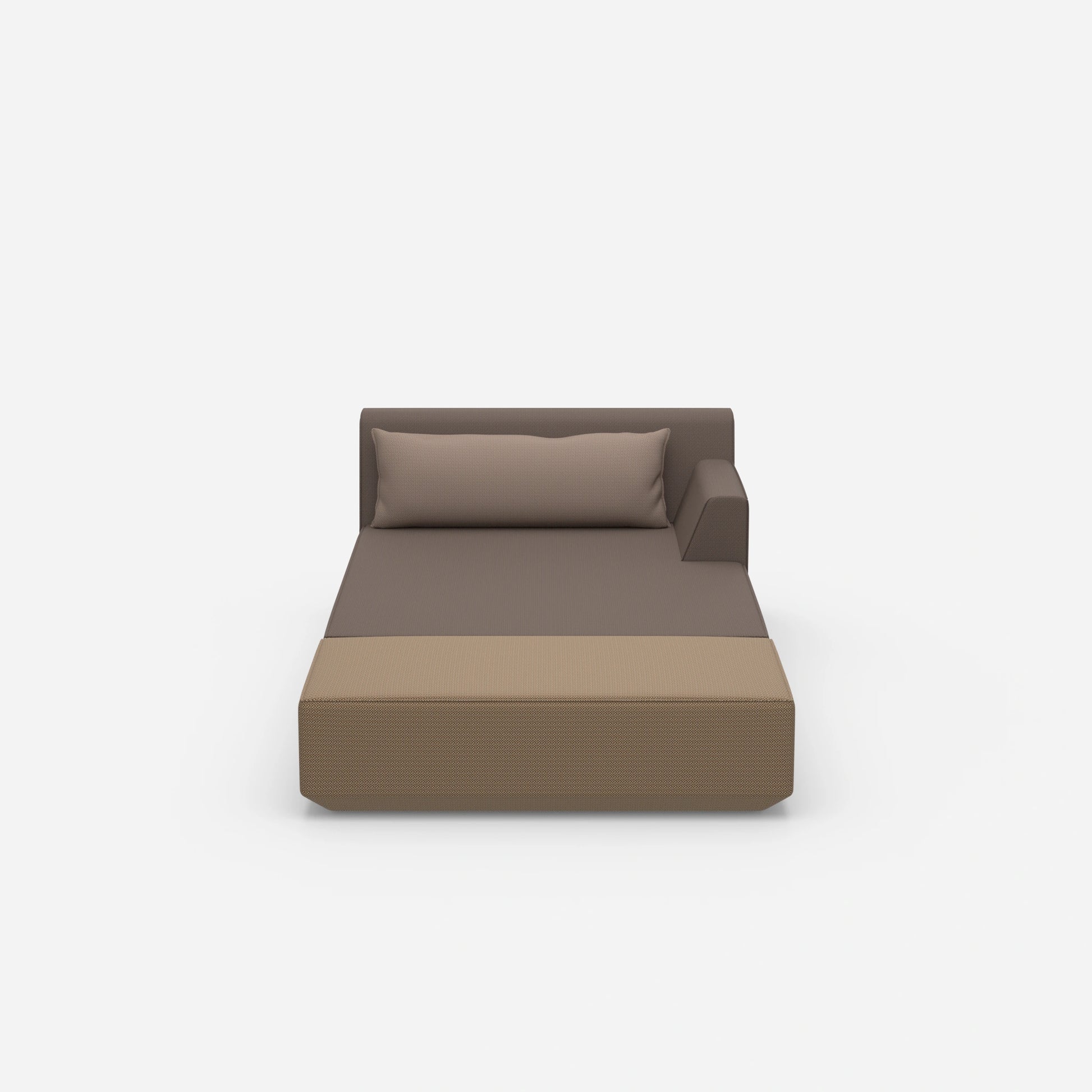Recamiere for sleeping from the front