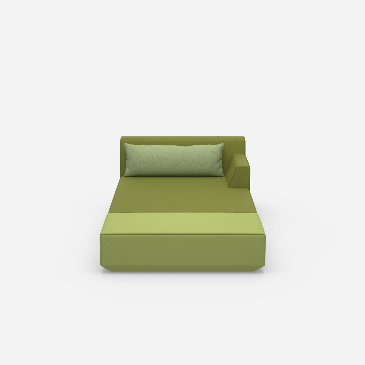 Recamiere for sleeping from the front