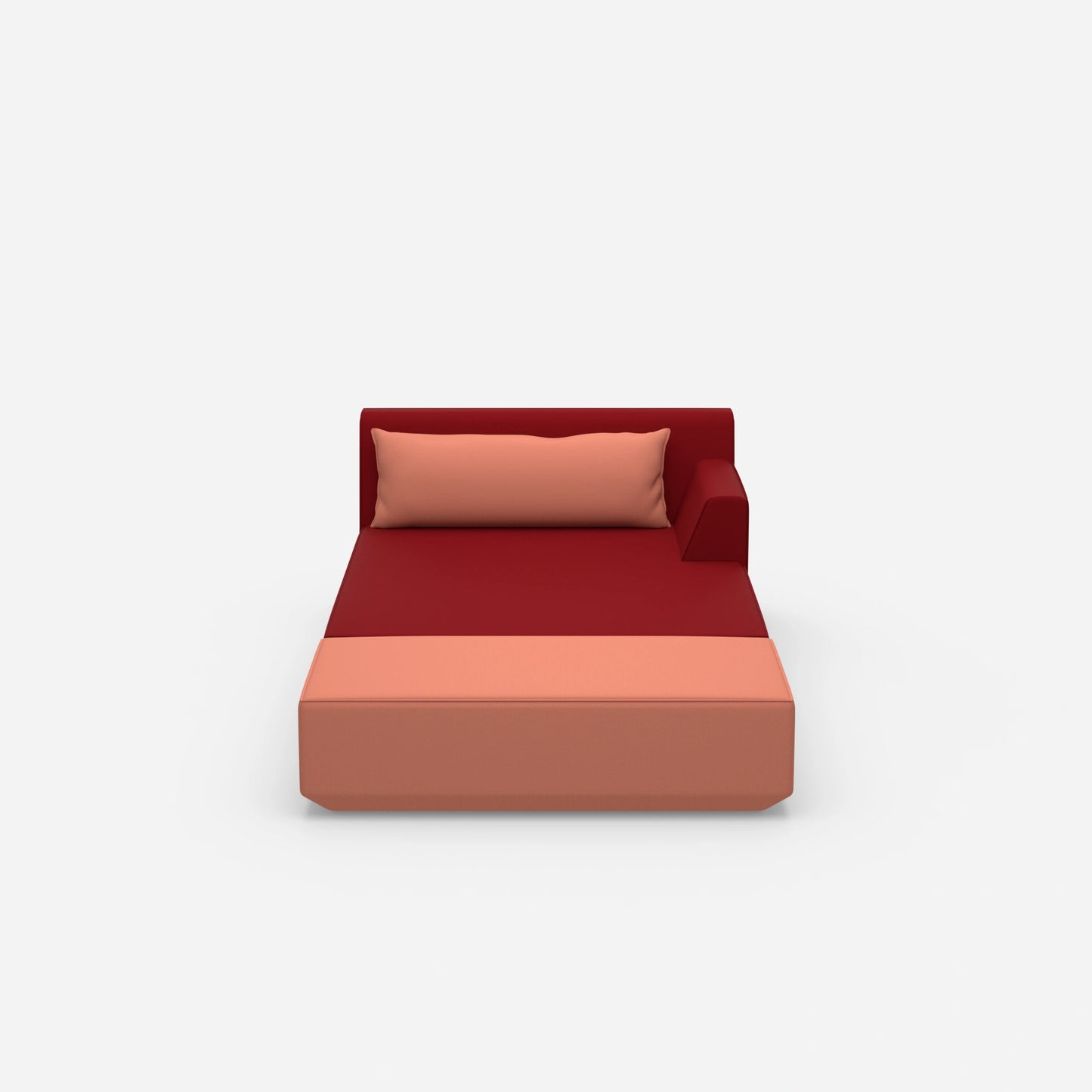Recamiere for sleeping from the front