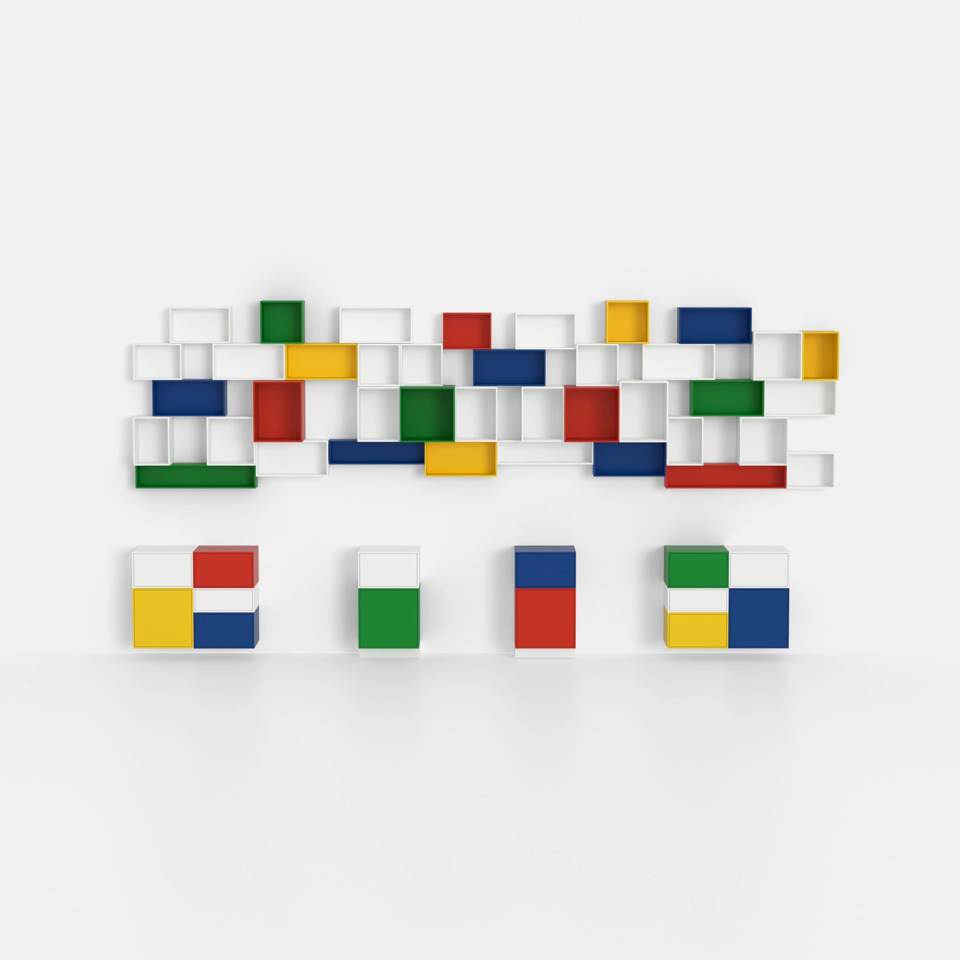 RK1046 shelving system from the front