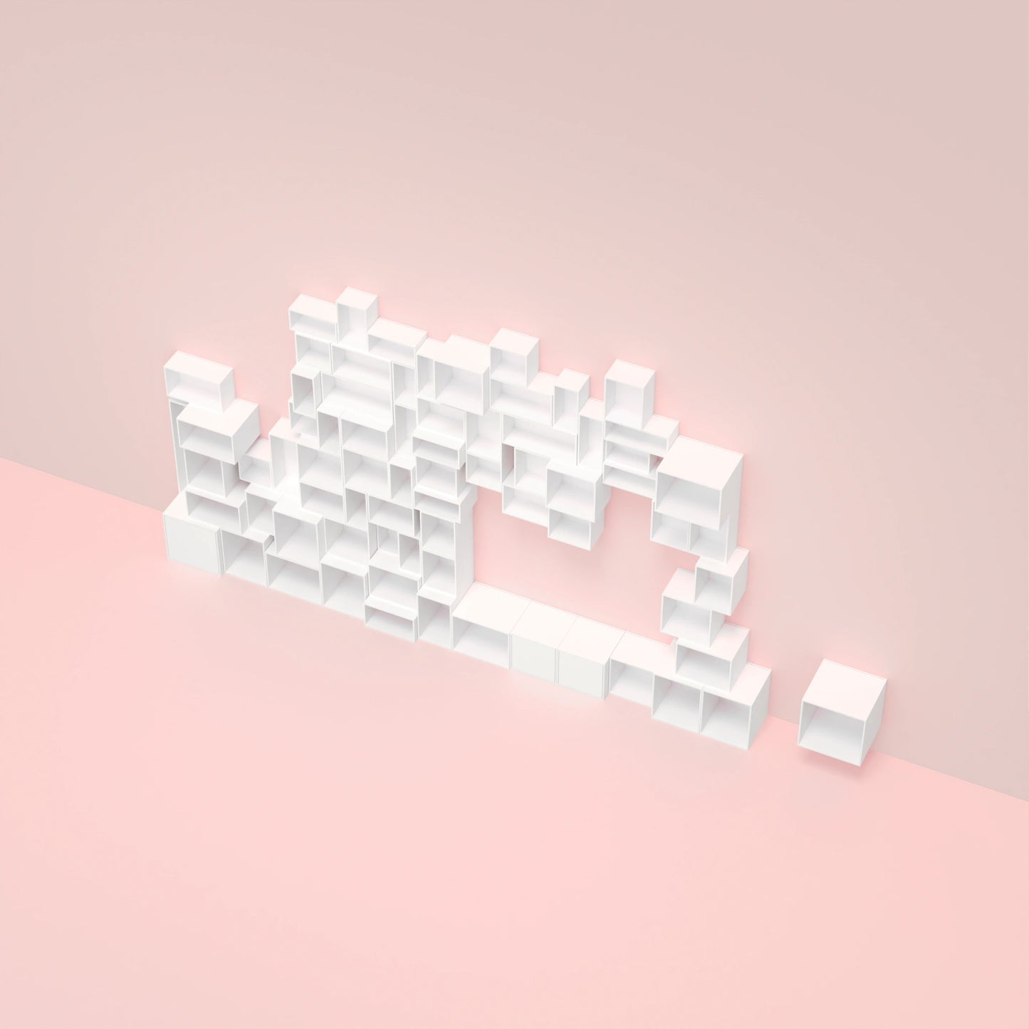 RK1001 shelving wall from above