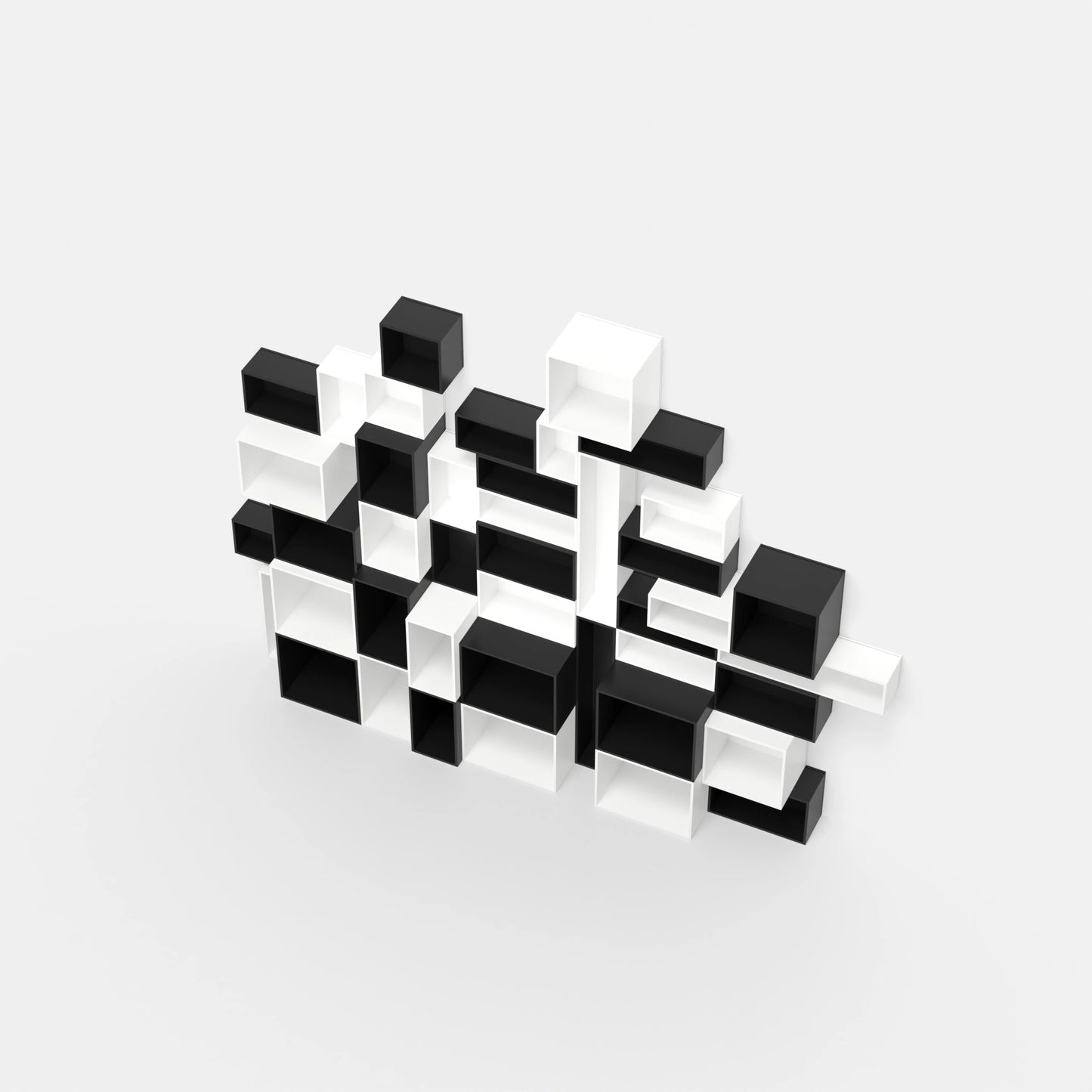 RK164 shelving wall from above