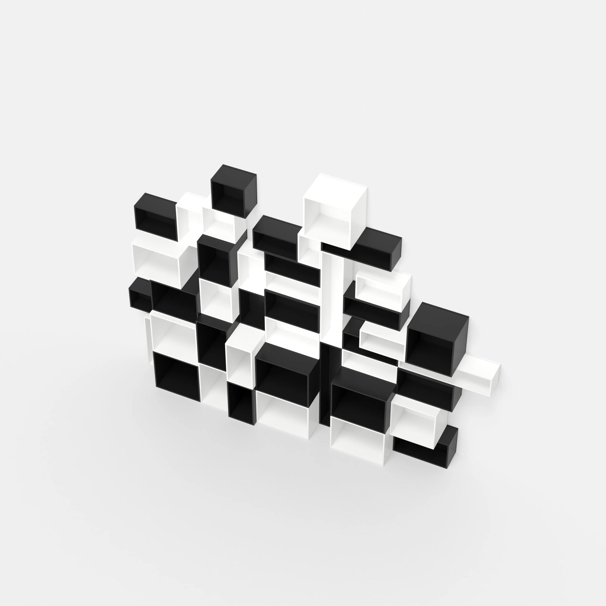 RK164 shelving wall from above