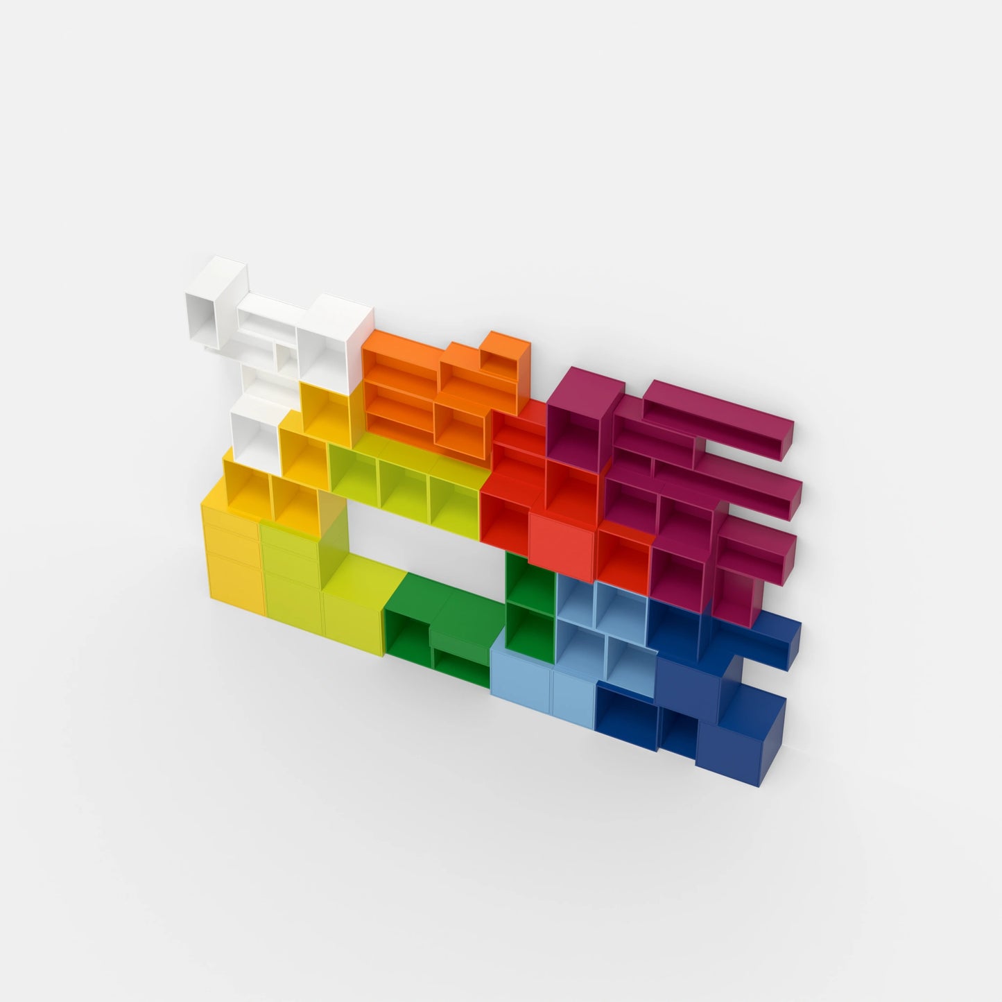 RK231 shelving wall from above