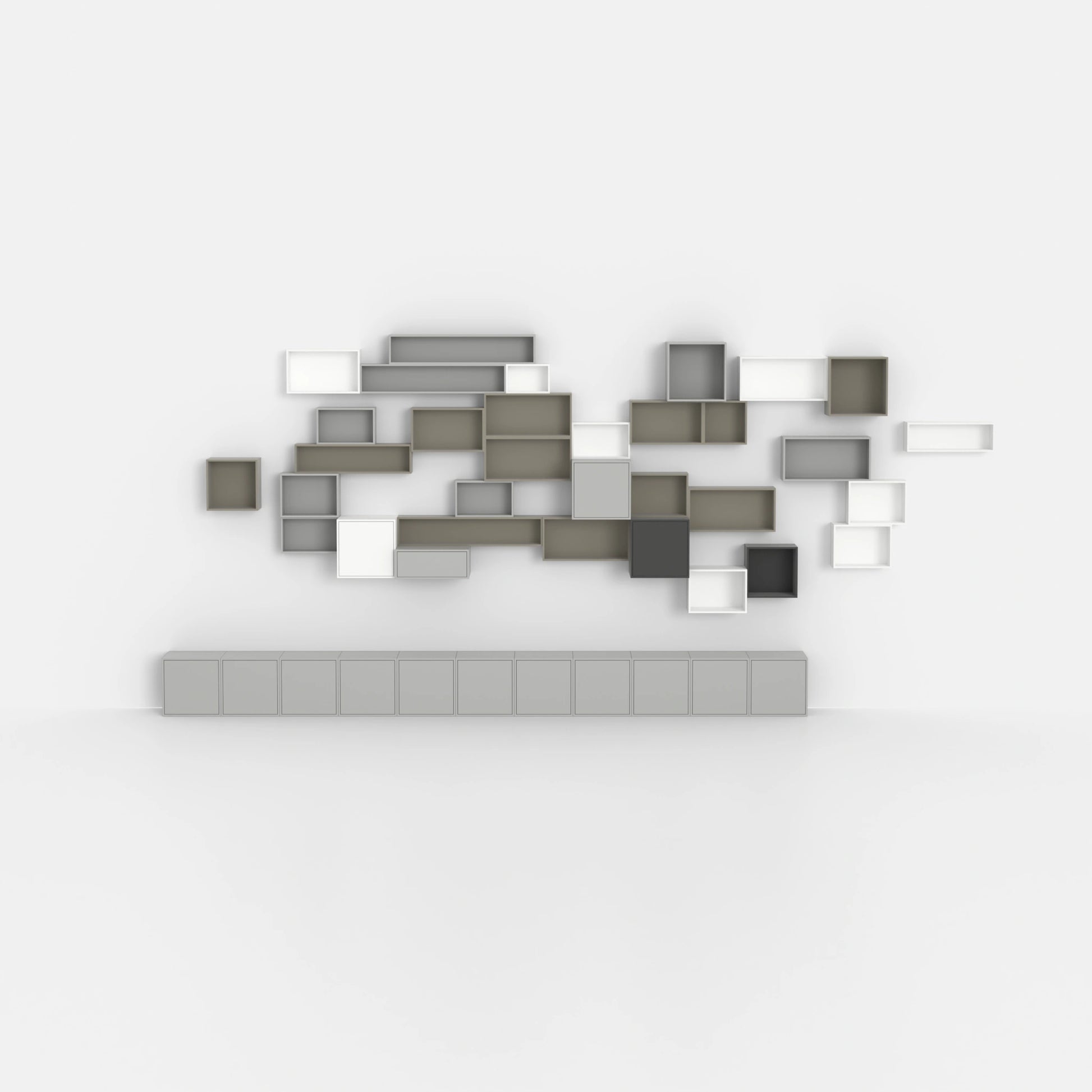 RK241 shelving wall from the front