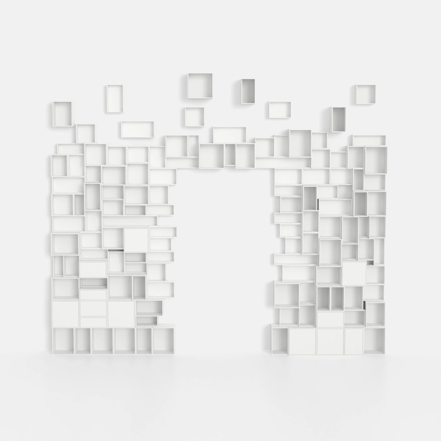 RK264 shelving wall from the front