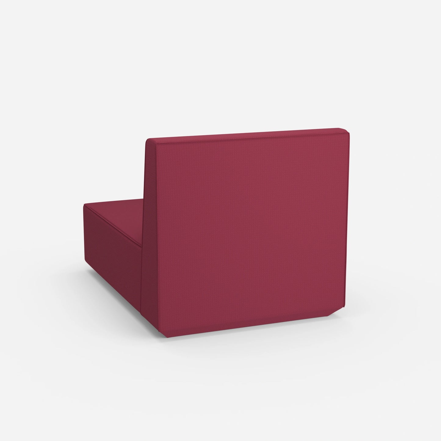 Pink recamiere 100 cm wide from behind