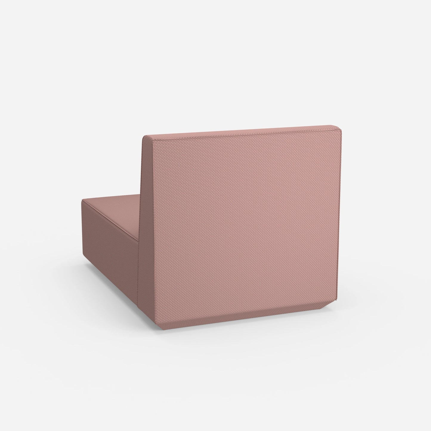 Pink recamiere 100 cm wide from behind