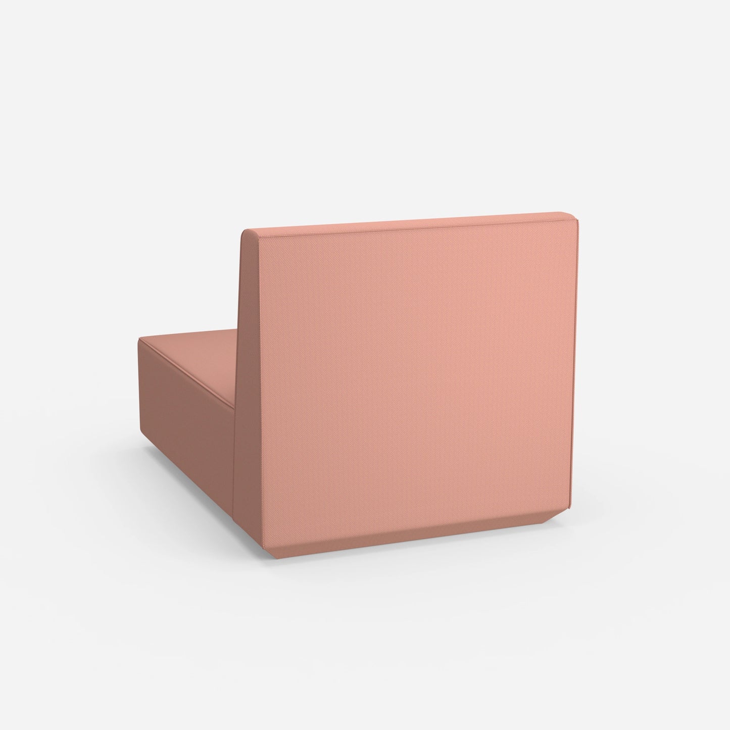 Pink recamiere 100 cm wide from behind