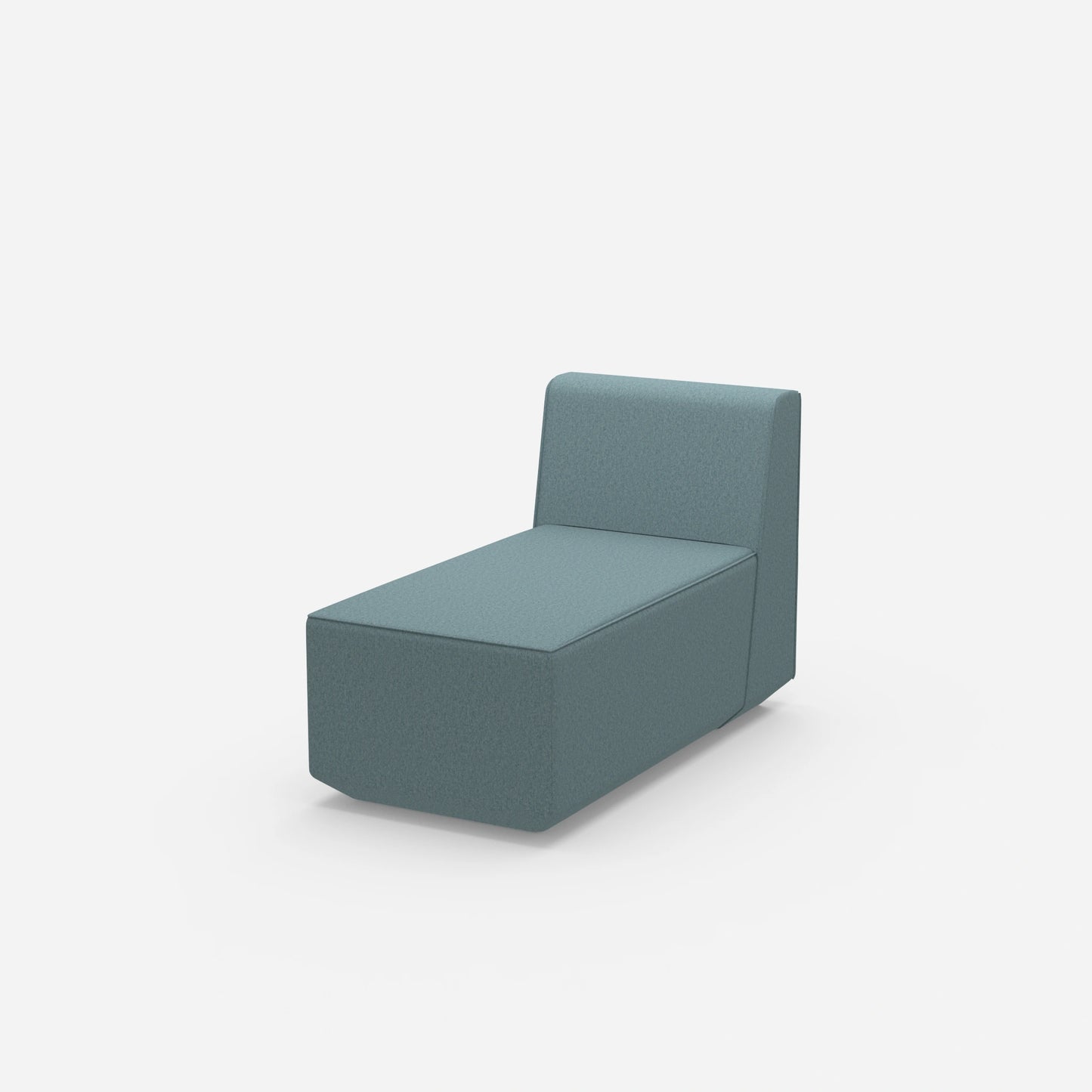 Narrow chaise longue 120 cm deep from the side