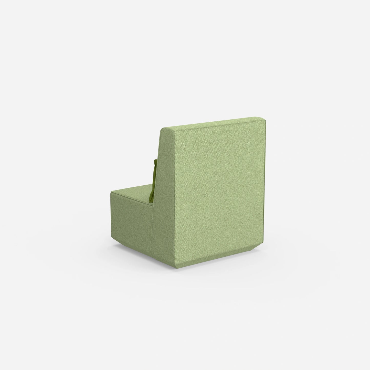 Narrow armchair with high backrest from behind