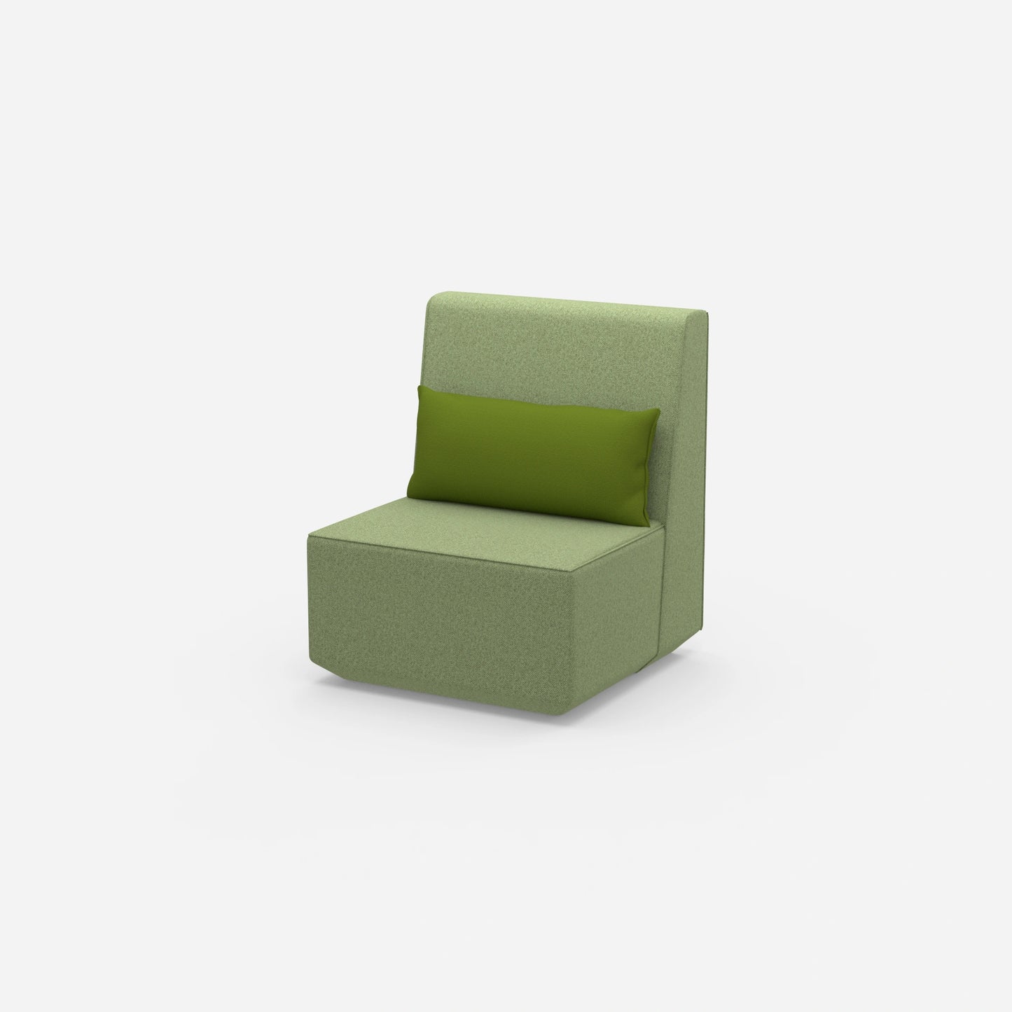 Narrow armchair with high backrest from the side