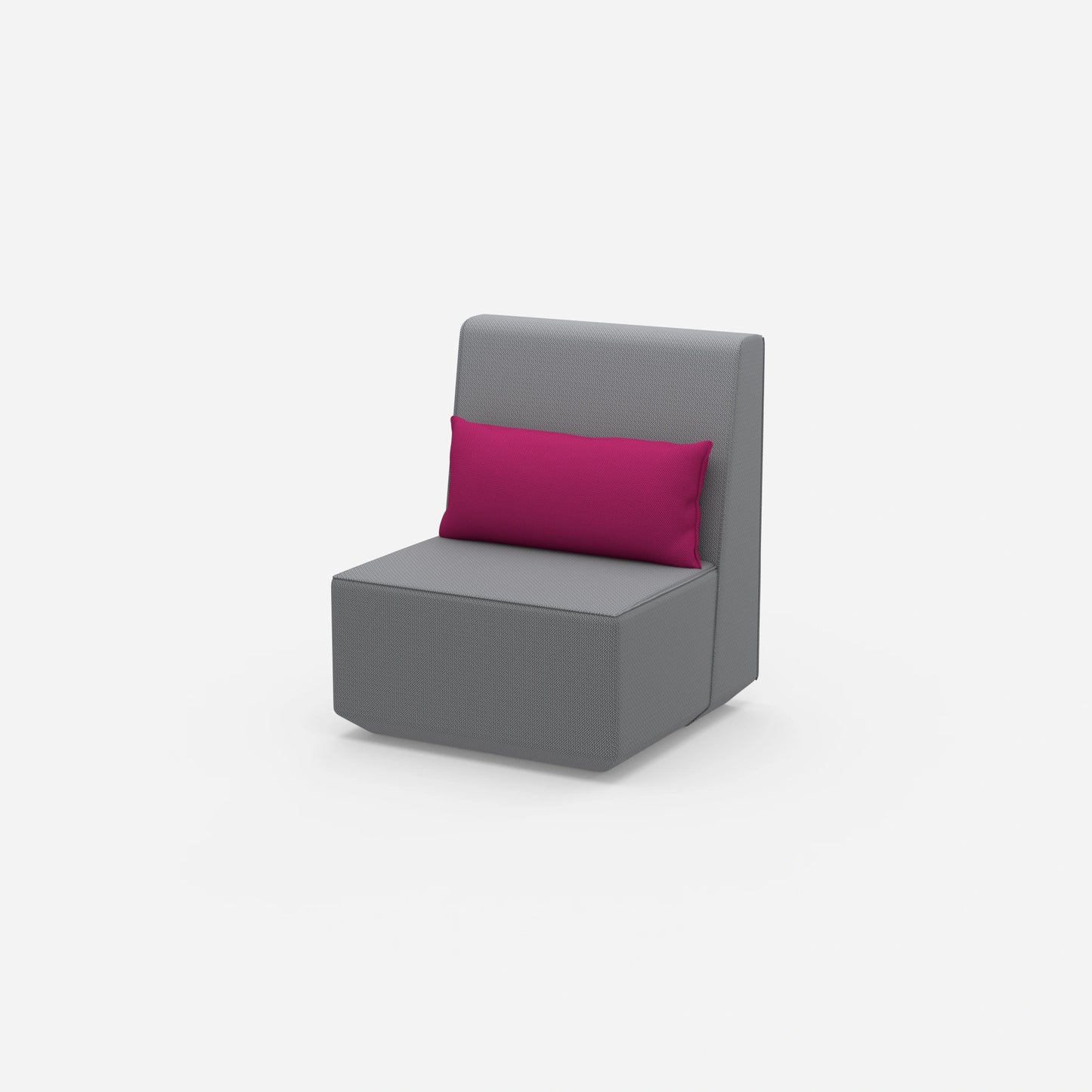 Narrow armchair with high backrest from the side