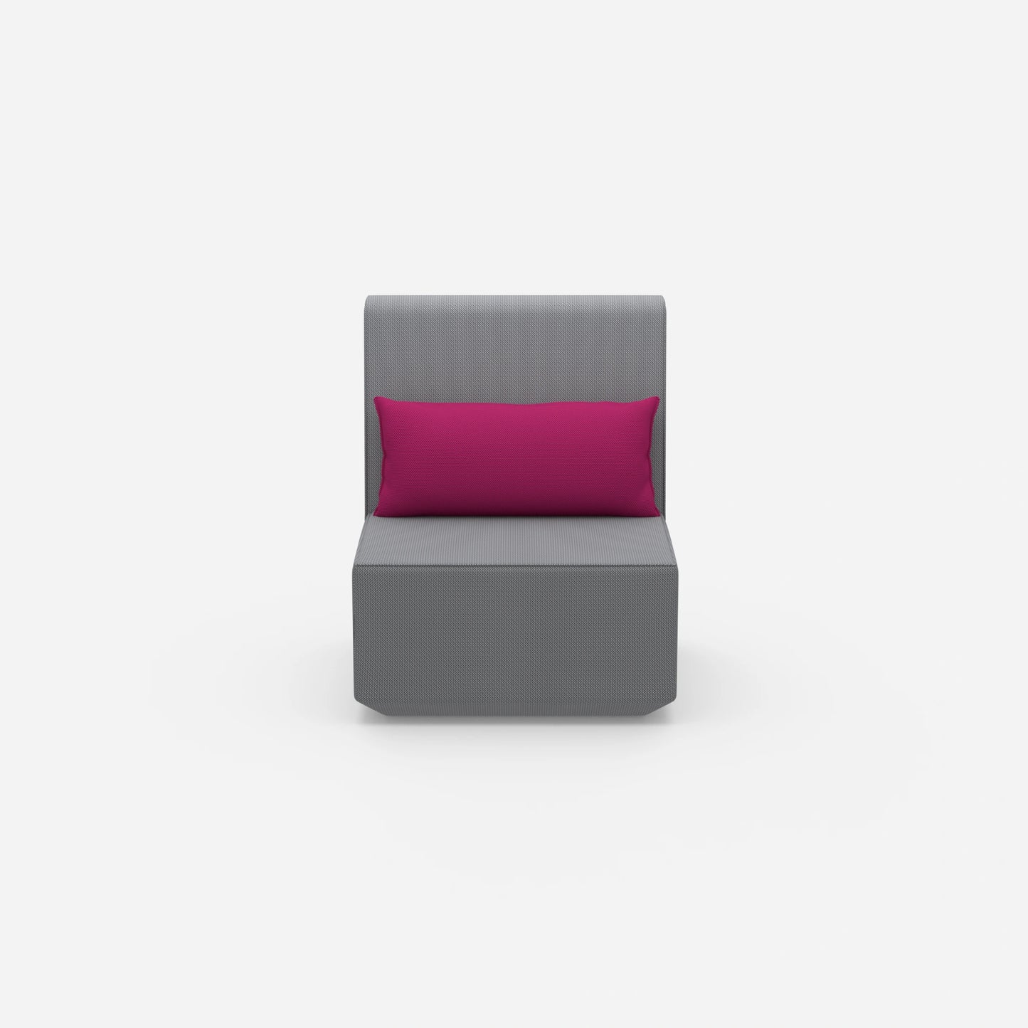 Narrow armchair with high backrest from the front