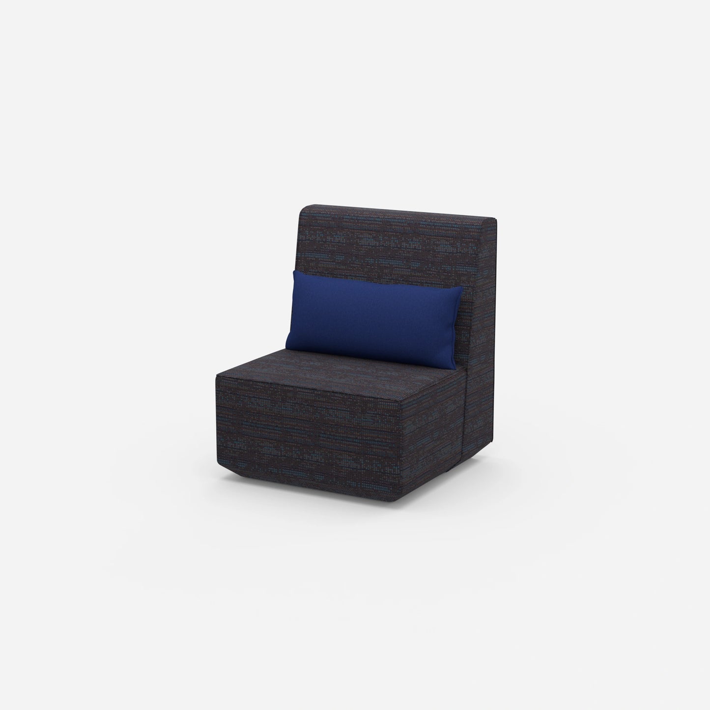 Narrow armchair with high backrest from the side