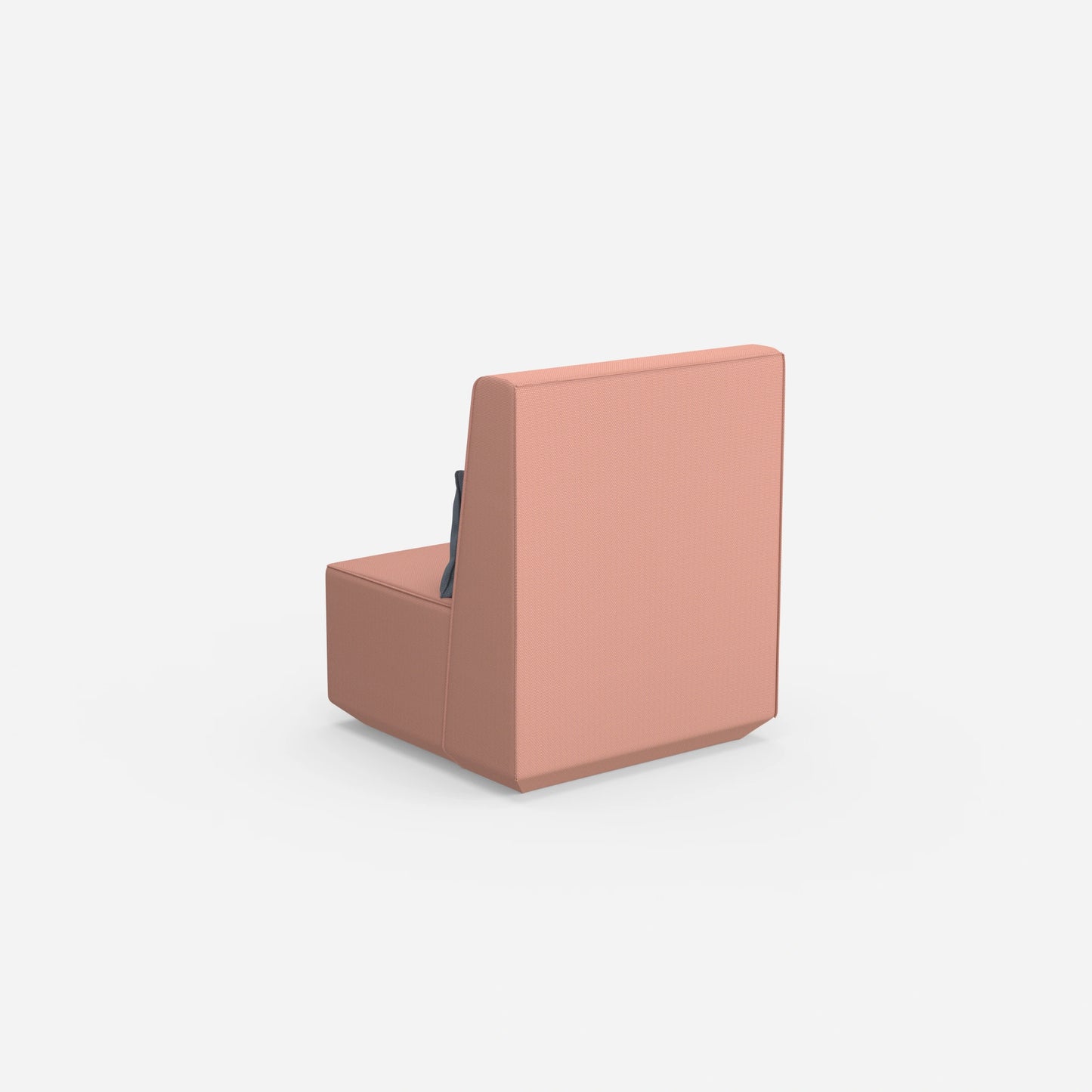 Narrow armchair with high backrest from behind