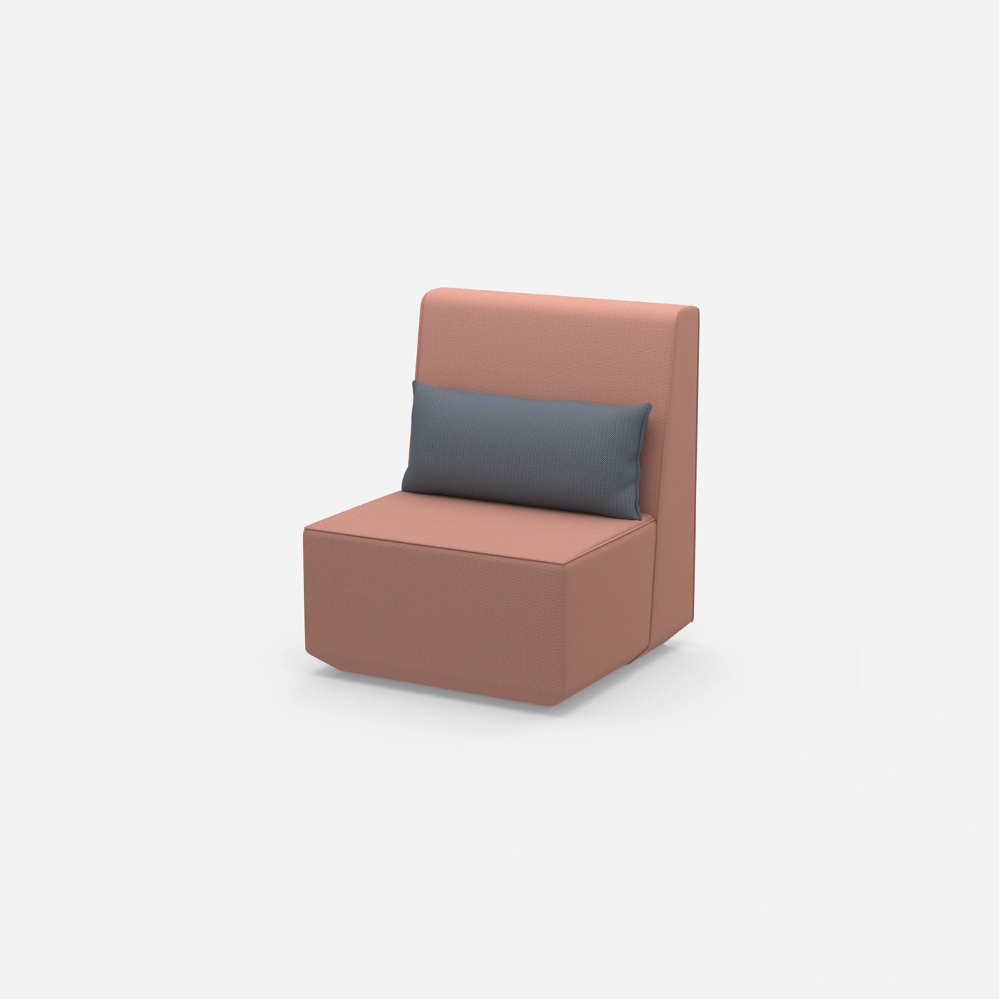 Narrow armchair with high backrest from the side