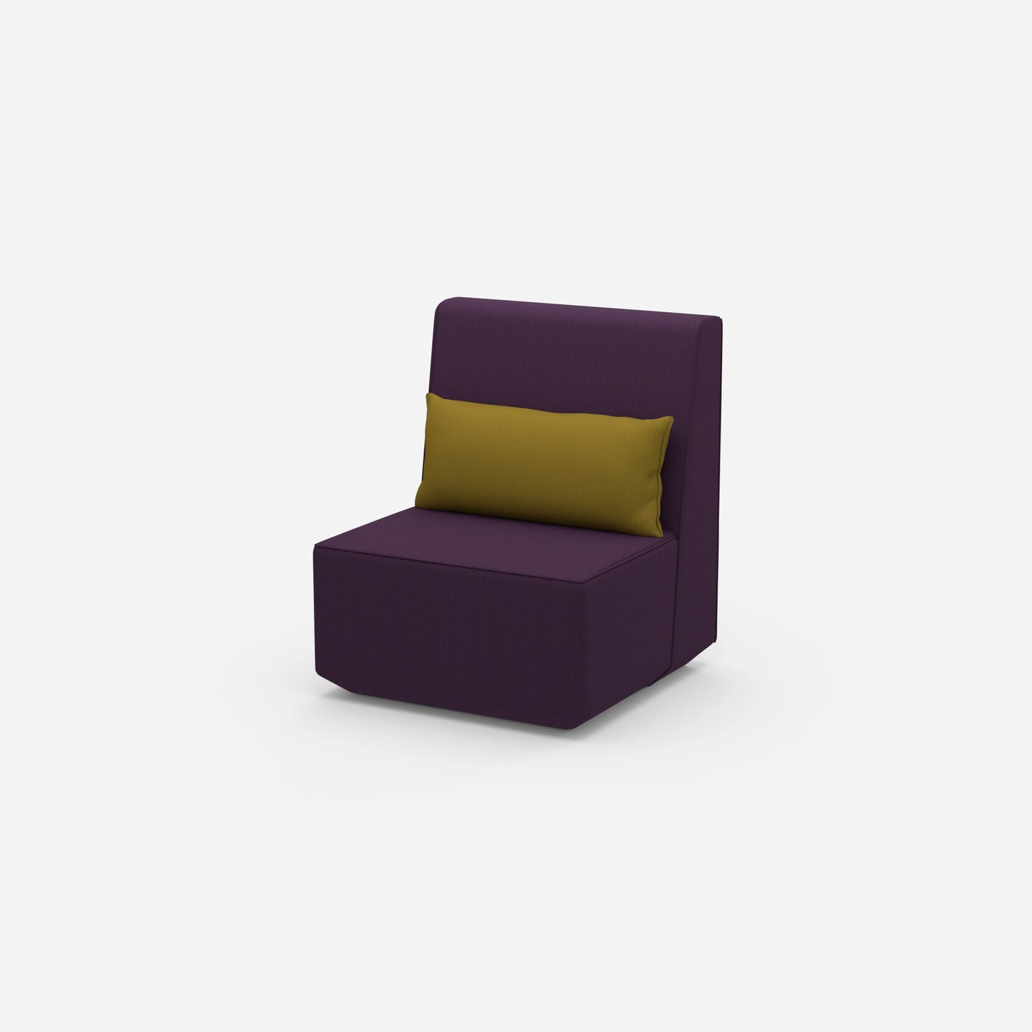 Narrow armchair with high backrest from the side