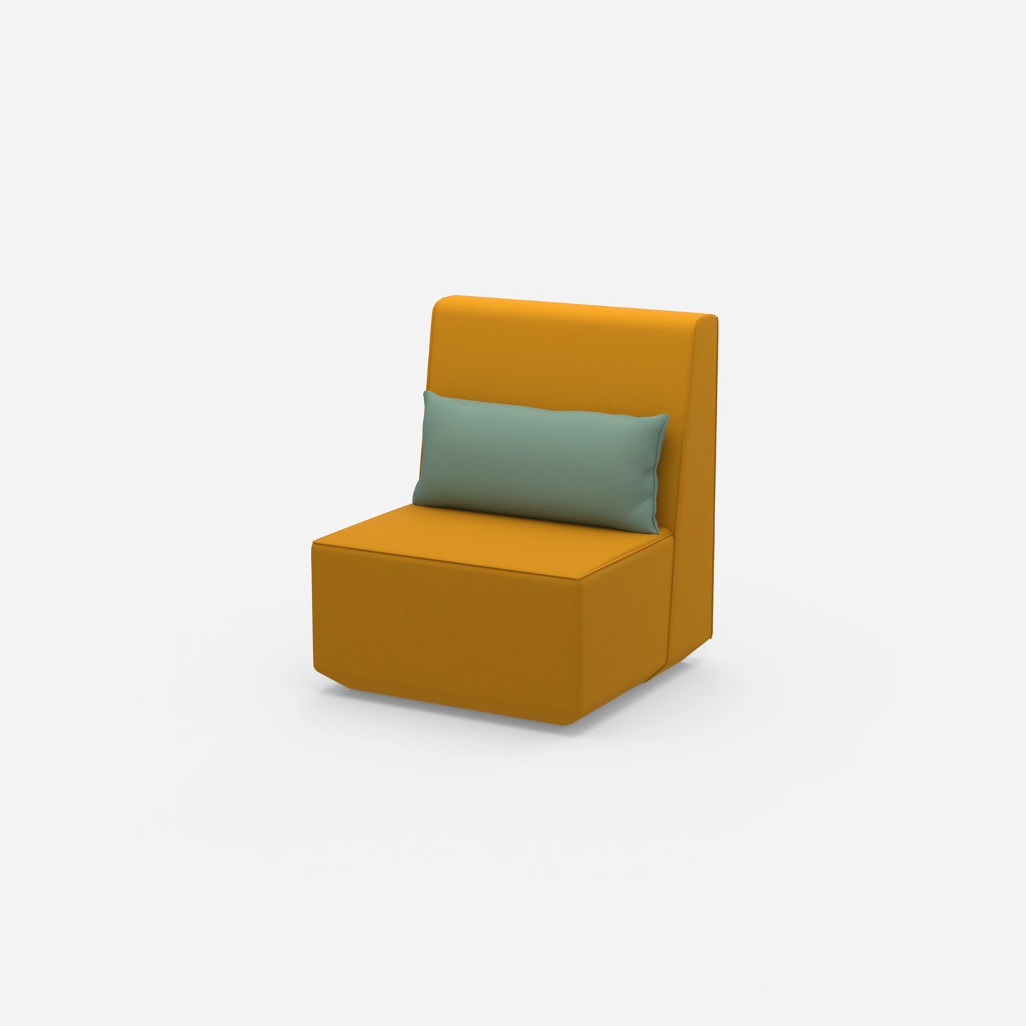 Narrow armchair with high backrest from the side