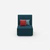 Armchair blue from the front