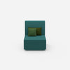 Armchair blue from the front