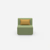 Armchair for small room from the front