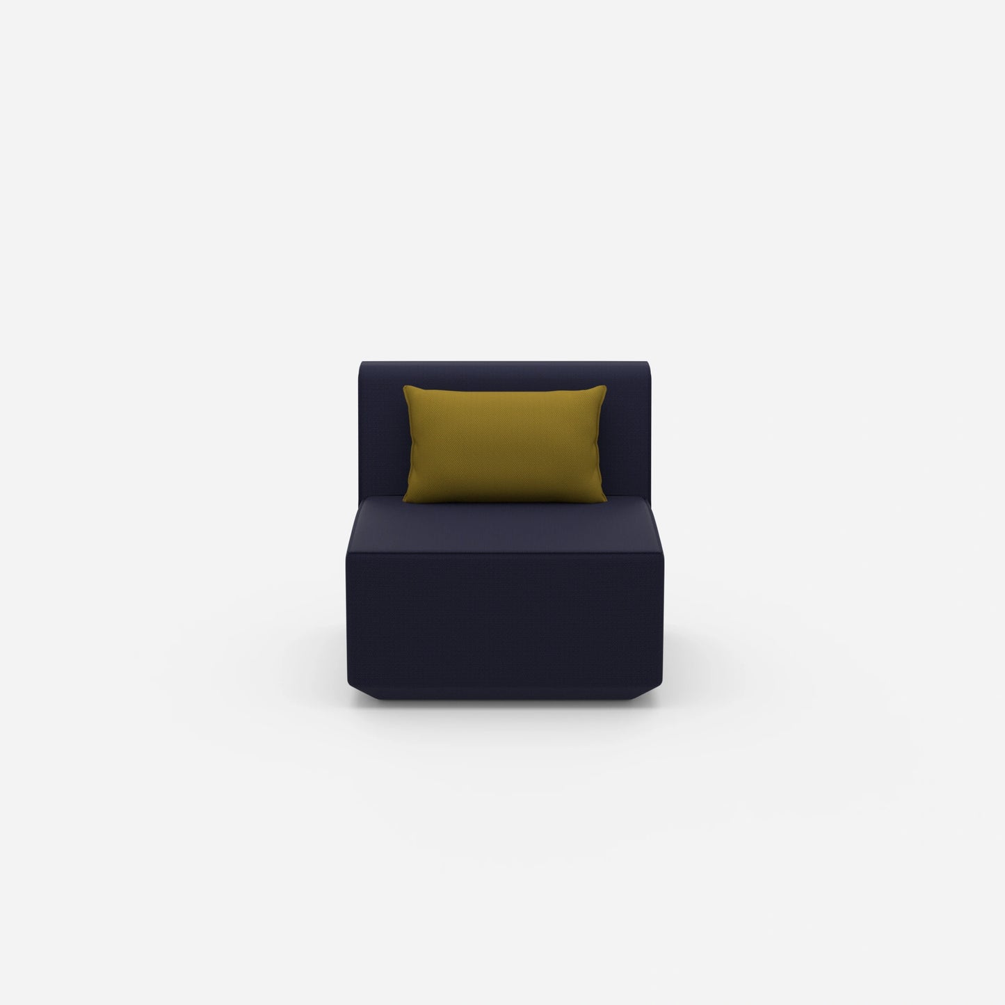 Armchair for small room from the front