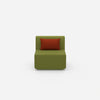 Armchair for small room from the front