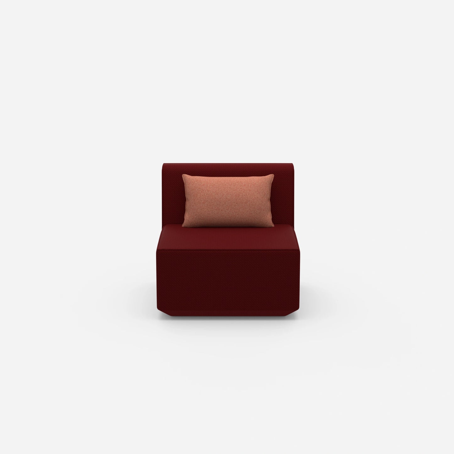 Armchair for small room from the front