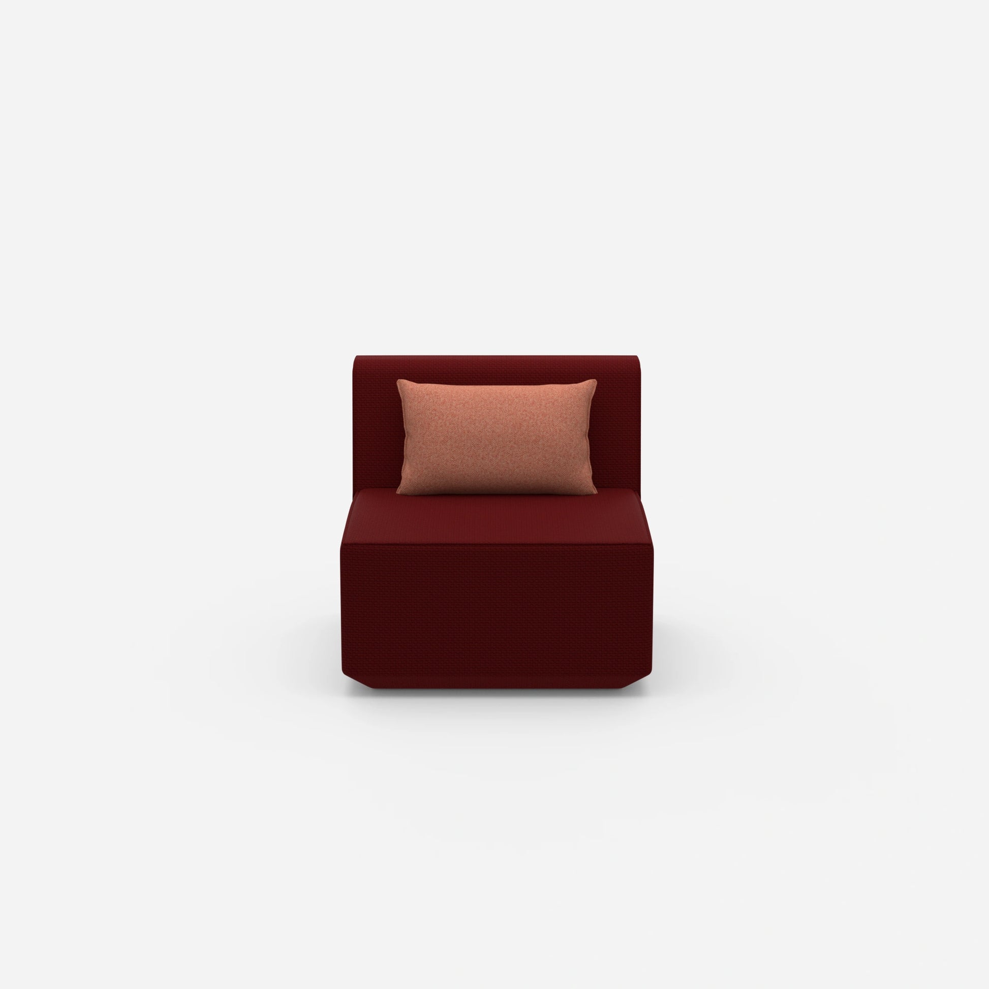 Armchair for small room from the front