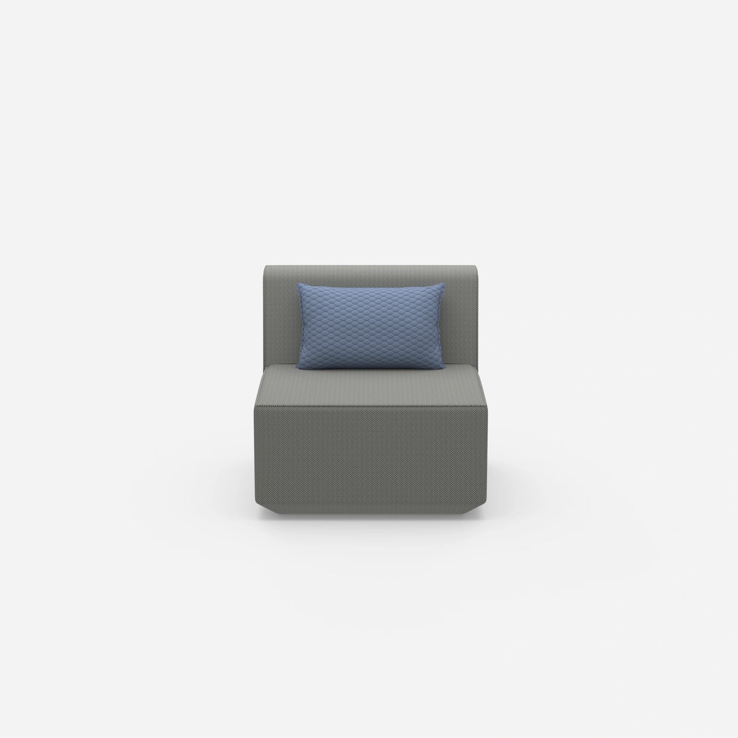 Armchair for small room from the front